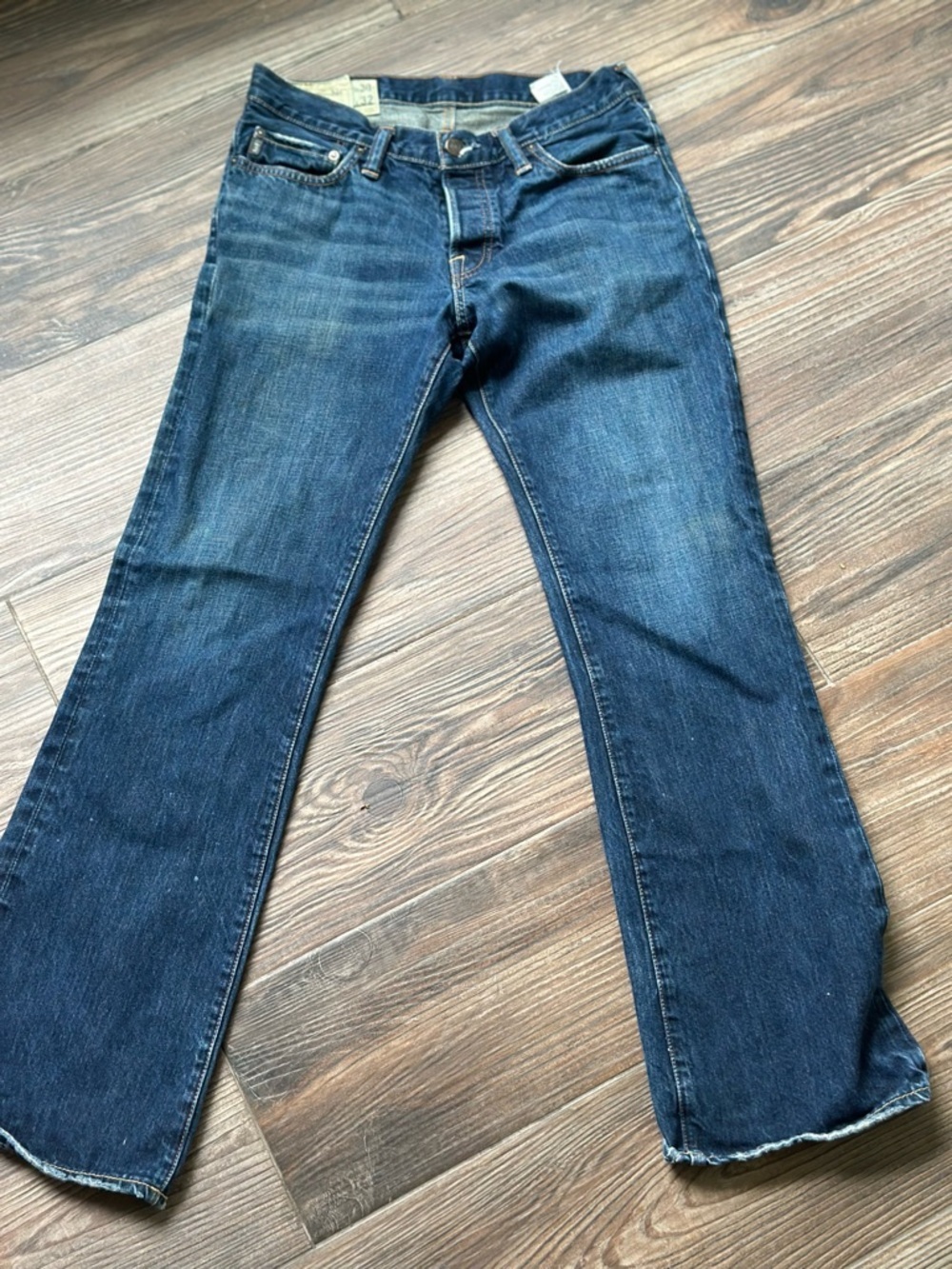Abercrombie & Fitch Men’s Indigo Straight Jeans 30X32 100% Cotton vintage - Picture 7 of 12